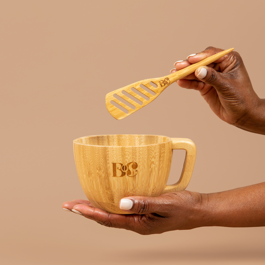 Blk Coffee Mixing Mug & Spoon